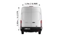 Extra Large Van with Man in London - Back View Dimension Thumbnail