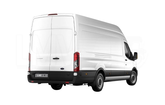 Extra Large Van with Man in London - Back View