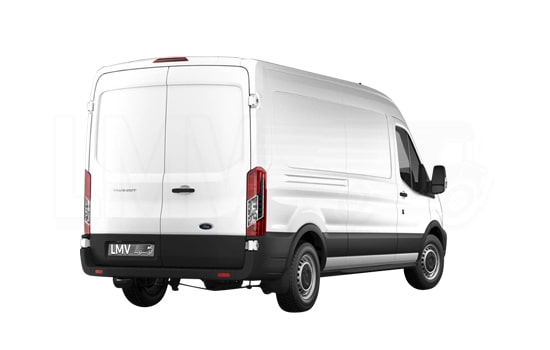 Large Van with Man in London - Back View