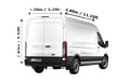 Large Van with Man in London - Back View Dimension Thumbnail