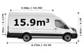 Extra Large Van with Man in London - Side View Dimension Thumbnail