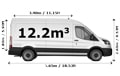 Large Van with Man in London - Side View Dimension Thumbnail
